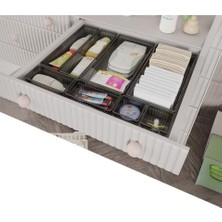 Meleni Baby 8 Parça Bebek Çekmece Düzenleyici - Bebek Organizer - Bebek Bakım Organizer - Antrasit