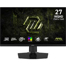 MSI Yenilenmiş 27 Mag 274QPF E20 2560X1440 (Wqhd) 16:9 Flat Rapıd IPS 200Hz 0.5ms (Min.) Freesync Premıum Pıvot Gamıng Monıtor