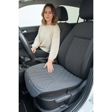 Cartex Gri Cepli Terletmez Ortopedik Oto Koltuk Minderi- 1 Adet -Gri Universal Tekli Oto Koltuk Minderi