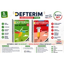 Arı Defterim 5. Sınıf Fen Bilimleri + Sosyal Bilgiler Spiralli Defter Seti (2 Defter) | Yeni Müfredata Uygun