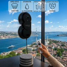 Mioji VLR2 Cam Temizleme Robotu Ultrasonik Su Spreyli Akıllı Navigasyonlu Uzaktan Kumandalı - Siyah