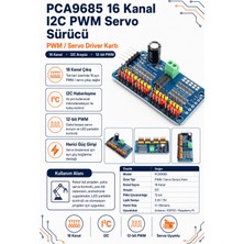 PCA9685 16 Kanal I2C Pwm Servo Sürücü Kartı - Klon
