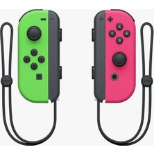 Crk Tech Nintendo Switch Joy-Con Controller (L/r) Yeşil & Pembe Orijinal Kablosuz Oyun Kolu (Kutusuz) Sıfır Ürün