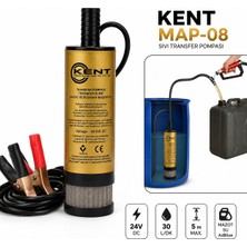 Kent 24 Volt Sıvı Transfer Pompası Mazot Pompası Büyük Süzgeçli