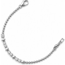 Balenbi Jewelry Gümüş Renk Yıldız Figürlü Zirkon Taşlı Top Zincir Paslanmaz Çelik Kadın Bileklik 1197