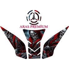 Aras Reklam ve Moto Aksesuar Rks Srk 400 Rr 2024-2025 Uyumlu Tank Pad Seti