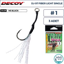 Decoy Dj-97 Fiber Light Tüylü Tekli Asist Iğnesi #1 (3 Adet)