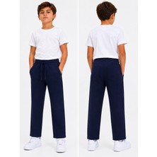 Dıgıl Kids Ribanalı Eşofman Altı Pantalon Likralı Ilkokul Orta Okul 2 Iplik Kumaş Düz Paça (Unisex)