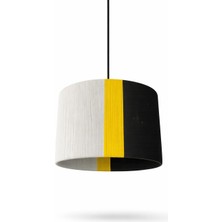 Modern Sarkıt Avize – 3 Renkli (Beyaz/sarı/siyah) Kumaş Abajur | Minimal Tavan Aydınlatma | Salon, Yemek Odası, Yatak Odası Için Şık Pendant Lamp
