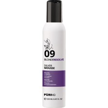 PURING 09 Blonderesolve Sarı Gri Platin Saçlar Için Turunculaşma Karşıtı Mor Silver Saç Köpüğü 250ML