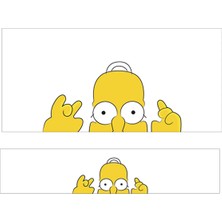 Oem Homer Simpson Şaşkın Tasarımlı 2'li Torpido ve Pandizot Koruyucu Havlu Seti
