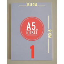 Özsaraç Etiket 148X210 A5  Lazer Koli  Üstü  Adres  Etiketi  Yapışkanlı  1 Paket 200 Adet