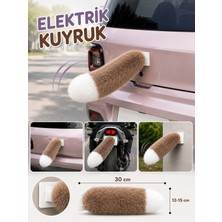 Bablov Elektrikli Hereketli Sallanan Peluş Tilki Kuyruğu Uzaktan Kumandalı Salıncak Dekorasyonu Elektrikli Motosiklet ve Araba Için Sevimli Tüylü Kuyruk Süsü