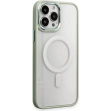 Mestore Apple Iphone 15 Pro Kılıf Room Magneticsafe Silikon - Su Yeşili