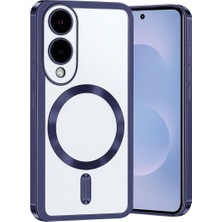 Mestore Samsung Galaxy S25 Edge Kross Magneticsafe Kapak - Lacivert