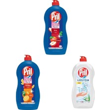 Pril Elde Yıkama Sıvı Bulaşık Deterjanı + Pril Türkiye Serisi - Adana Portakalı Kokulu Elde Yıkama + Pril Losyon Aloe Vera Özlü Kaşmir Etkisi ile Cilde Uyumlu Elde Yıkama