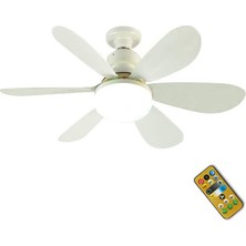 Kajilai Tavan Vantilatörü Işık Ev Kullanımı Uzaktan Kumandalı Mini Fan Lambası Ayarlanabilir