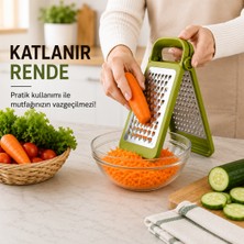 Katlanır Rende Ayrılabilir 2 Parçalı Çift Fonksiyonlu Kompakt Tasarım Pratik Mutfak Rendesi Sariva Home