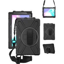 TekNetStore Samsung Galaxy T630 / T638 Tab Active 4 Pro Tablet Uyumlu Kılıf Defender Askılı Tank Zırh Silikon