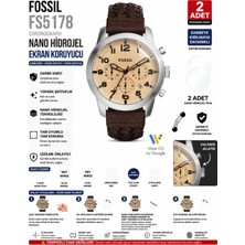 onlinekordon Fossil Pilot 54 FS5178 Uyumlu Şeffaf Nano Hidrojel Ekran Koruyucu 2 Adet Güçlendirilmiş Darbe Emici Tpu Film
