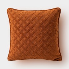 Lidoma Home "maze" Dokulu Kırlent Kılıfı 45X45 - Kiremit