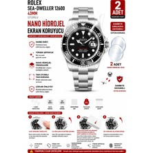 onlinekordon Rolex Sea-Dweller 12600 Uyumlu Nano Hidrojel Ekran Koruyucu 2 Adet Darbe Emici Tpu Film