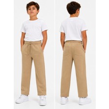Dıgıl Kids Ribanalı Eşofman Altı Pantalon Likralı Ilkokul Orta Okul 2 Iplik Kumaş Düz Paça (Unisex)