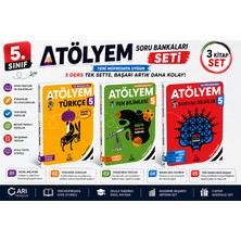 Atölyem 5. Sınıf Türkçe + Fen Bilimleri + Sosyal Bilgiler Soru Bankaları Seti (3 Kitap) | Yeni Müfredata Uygun