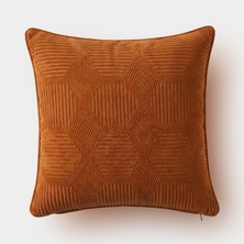 Lidoma Home "hexa" Dokulu Kırlent Kılıfı 45X45 - Kiremit