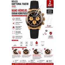 onlinekordon Rolex | Daytona 116518 Uyumlu Nano Hidrojel Ekran Koruyucu 2 Adet Darbe Emici Tpu Film