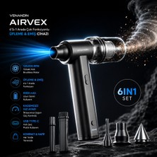 Venandin Airvex Çok Fonksiyonlu Üfleme ve Emiş Cihazı | 120.000 Rpm Yüksek Hız | USB Type-C Şarjlı |