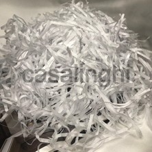 Bisaccia Beyaz Kırpık Pelür Kağıt Kırpıntısı White Shredded Tissue Paper - 50 Gram (Beyaz)