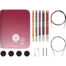 Knitpro Dreamz Değiştirilebilir Iğne Seti, 5 Çift 13 cm Yuvarlak Örgü Iğnesi Aksesuarı, Baş