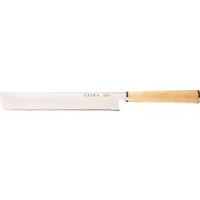 Ekmek Bıçağı Ahşap Saplı Tırtıklı Tasarım 21 cm Paslanmaz Çelik