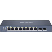 Belirtilmemiş Hikvision Ds-3E1510P-Sı 8 Port 10-100-1000 Mbps Gigabit Akıllı Yönetilebilir Poe Switch