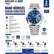 onlinekordon Rolex Datejust 41 126300 Jubilee Uyumlu Nano Hidrojel Ekran Koruyucu 2 Adet Darbe Emici Tpu Film