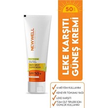 New Well Leke Karşıtı Yüz Güneş Kremi Spf 50+ 50 ml | Uva/uvb Koruma | Hafif Yapı | Günlük Kullanım