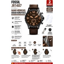 onlinekordon Fossil JR1487 Uyumlu Nano Hidrojel Ekran Koruyucu 2 Adet Güçlendirilmiş Darbe Emici Tpu Film
