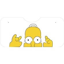 Oem Homer Simpson Şaşkın Tasarımlı Dijital Baskılı Katlanabilir Ön Cam Güneşliği
