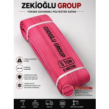 Muhtelif 6 Metre 5 Ton Çeker   Sapan Halat Zekioğlu Group Flat Webbing Sling Gözlü Polyester Sapan 3000KG Taşıma Kapasiteli  6 Metre Kaldırma Sapanı