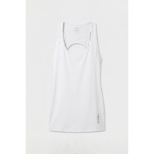 Tommy Life Beyaz Standart Fit Sırt Detaylı Performans Kadın Spor Atlet - 97297