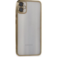 Mestore Samsung Galaxy A05 Kılıf Razer Lensli Silikon - Gold