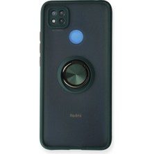 Mestore Xiaomi Redmi 9c Kılıf Montreal Yüzüklü Silikon Kapak - Yeşil