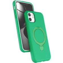 Mestore Apple Iphone 11 Regal Magsafe Standlı Kapak - Yeşil