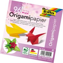 Folia Katlama Kağıdı Origami 80 G/m2, 96 Yaprak Sınıflandırılmış 12 Renk, 13 x 13 cm