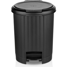 12 Litre Bas Aç Kapaklı Çöp Kovası - Click Kapak Pedallı Çöp Kovası Banyo Mutfak Çöp Kova