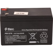 Ttec 12V 7AH Bakımsız Kuru Aku
