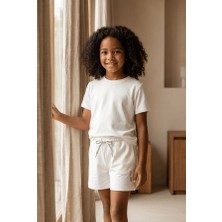Bony Socks Kız Çocuk Basic Modal Tişört Ekru