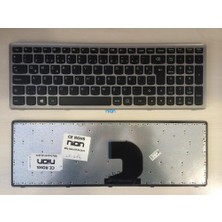 Ni-On Nion Lenovo Ideapad Z500 ,lenovo 25206505 Uyumlu Gri Çerçeveli Notebook Klavye Tr