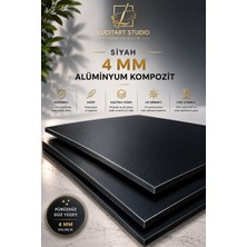Arıkoğlu Reklam Ve Yapı 4 mm Siyah Alüminyum Kompozit Panel Levha | Cnc ve Lazer Kesime Uygun | Uv Baskılık Reklam Tabela Malzemesi